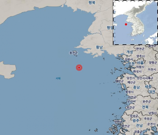 백령도 인근 해역서 규모 2.7 지진. /사진=기상청 제공