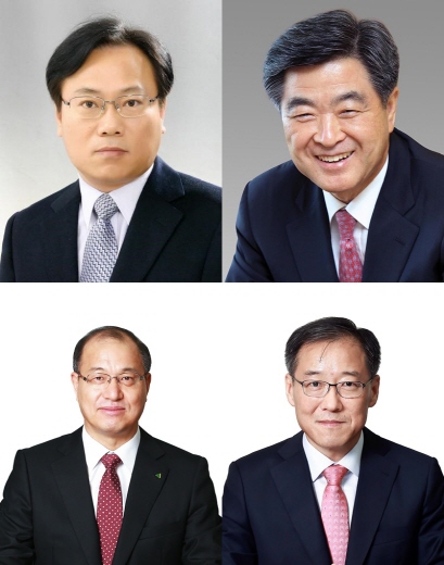 현대중공업 인사. (왼쪽부터 시계방향으로) 강환구 대표, 권오갑 부회장, 주영걸 대표, 공기영 대표 /사진=현대중공업그룹 제공