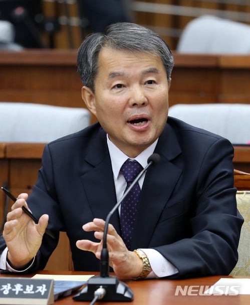 이진성 헌법재판관이 22일 국회에서 열린 헌법재판소장 후보자 인사청문회에 참석했다. /사진=뉴시스