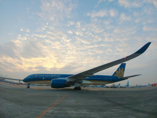 베트남항공 A350 김해공항 최초 운항 /사진=베트남항공 제공