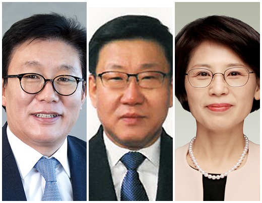 왼쪽부터 한성권 JW홀딩스 사장, 전재광 JW중외제약 부사장, 함은경 JW바이오사이언스 부사장. /사진=JW홀딩스