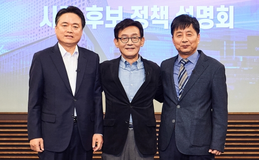 MBC 사장. 사진 왼쪽부터 MBC 사장 후보자 최승호, 이우호, 임흥식. /사진=MBC 제공