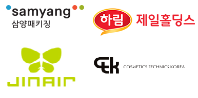왼쪽 위부터 삼양패키징, 제일홀딩스, 진에어, CTK코스메틱스 CI.(출처=각사 홈페이지)