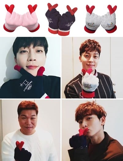 /사진=윤두준·허경환·서장훈·정진운 인스타그램, 평창동계올림픽 공식 온라인스토어