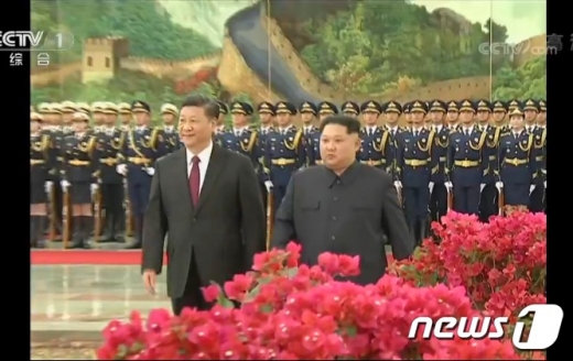 김정은 노동당위원장과 시진핑 중국 주석 /사진=뉴스1(CCTV 캡처) 