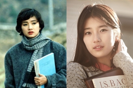 정윤희(왼쪽), 수지. /사진=스타뉴스(영화 '안개마을', '건축학개론' 스틸컷)