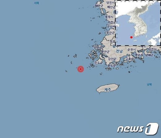 전남 지진. /사진=뉴스1(기상청 제공)