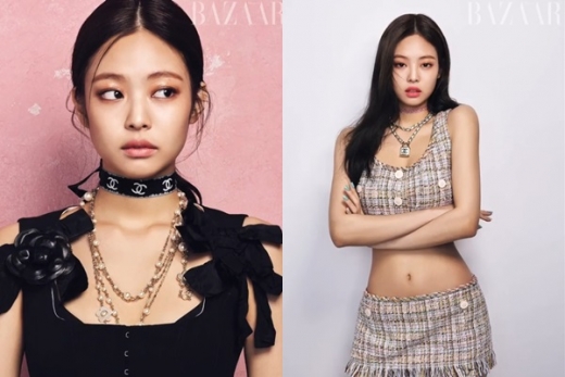 '인간 샤넬' 블랙핑크 제니가 2018 샤넬 뷰티의 뮤즈로 선정됐다. 사진은 샤넬 S/S 메이크업 컬렉션 화보. /사진=하퍼스 바자
