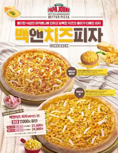 / 파파존스 피자 @머니S MNB, 식품 외식 유통 · 프랜차이즈 가맹 & 유망 창업 아이템의 모든 것