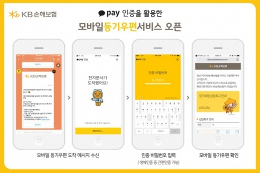 KB손보 모바일등기우편서비스.