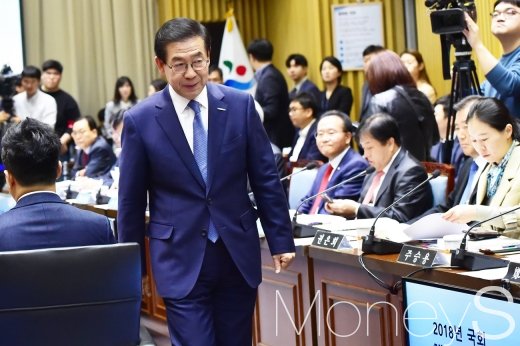[머니S포토] 국감 출석한 박원순 시장
