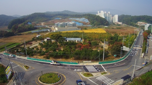 ▲ 용인시 처인구 수포교앞삼거리 인근도로 확장 후 모습. / 사진제공=용인시