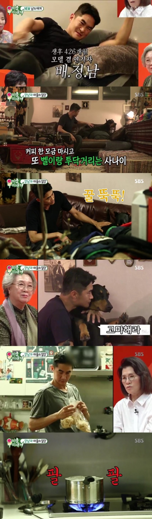 배정남 일상 공개. /사진=미우새 방송캡처