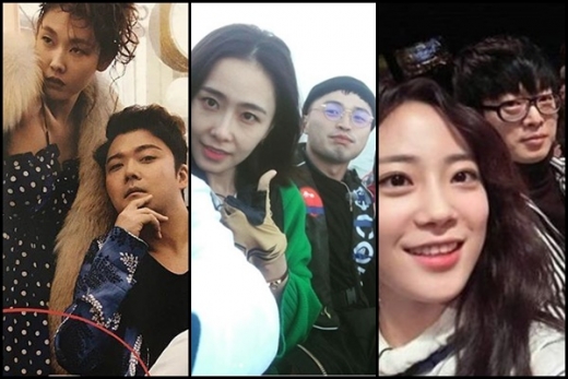 한혜진 전현무, 홍수현 마이크로닷, 허영지 하현우. /사진=한혜진, 홍수현, 허영지 인스타그램