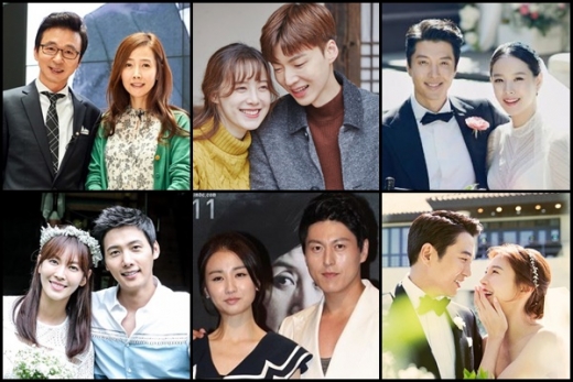 김국진 강수지, 안재현 구혜선, 이동건 조윤희, 주상욱 차예련, 류수영 박하선, 이상우 김소연(시계방향)./사진=MBC,tvN. FNC,HB, MBC, MBC 제공 