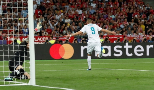 2017-2018시즌 UEFA 챔피언스리그 결승전 당시 선제골을 넣은 카림 벤제마./사진=로이터