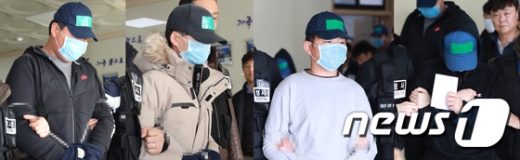 지난 16일 오후 인천 남동경찰서에서 인천 한 아파트 옥상에서 또래 학생을 집단폭행하다가 추락해 숨지게 한 중학생들이 영장실질심사를 위해 인천지법으로 향하고 있다. /사진=뉴스1