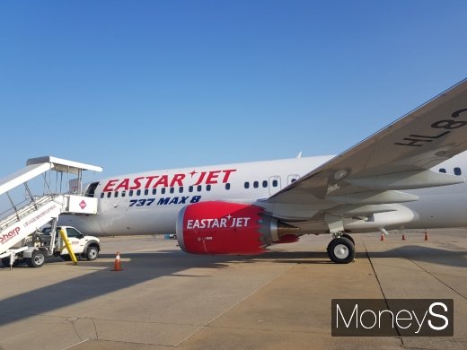 이스타항공이 국내 최초 도입한 B737-MAX 8. /사진=이지완 기자
