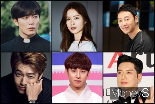 김재욱, 정유미, 김동욱, 박해진, 김희철, 정경호(왼쪽 위부터 시계방향). /사진=OCN, 매니지먼트숲,키이스트, 임한별 기자, 매니지먼트 오름