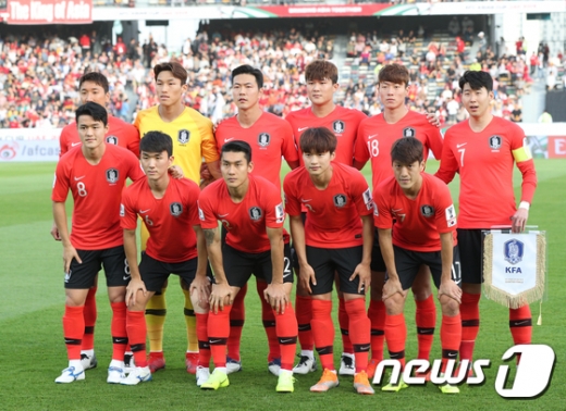 2019 아시아축구연맹(AFC) 아시안컵에 참가한 대한민국 축구 대표팀. /사진=뉴스1 신웅수 기자