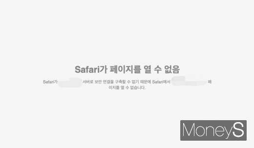 차단 적용된 사이트 화면 캡쳐. /사진=박흥순 기자