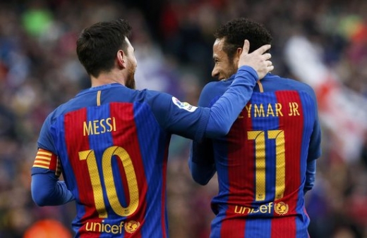 FC 바르셀로나에서 'MSN'라인의 일원으로 세계 무대를 평정했던 리오넬 메시(왼쪽)와 네이마르. /사진=로이터