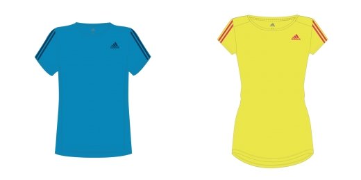 2019 아디다스 마이런 부산 기념 티셔츠. 각각 남성용(왼쪽), 여성용. /사진=2019 아디다스 마이런 부산 홈페이지 캡처
