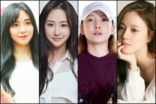 정준영 루머에 휘말린 연예인들. 사진은 AOA 민아, 김지향, 구하라, 문채원. /사진=임한별 기자, 소속사 제공