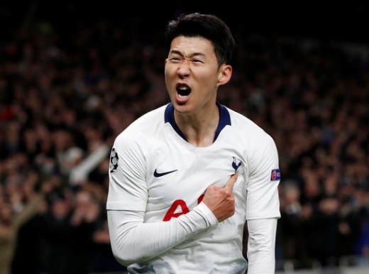 10일 오전(한국시간) 영국 런던 토트넘 홋스퍼 스타디움에서 열린 2018-2019시즌 유럽축구연맹(UEFA) 챔피언스리그 8강 1차전에서 손흥민이 맨시티를 상대로 결승골을 넣으며 주인공으로 등극했다. /사진=로이터