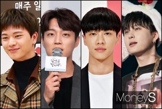 윤두준 학위취소. 사진은 육성재, 윤두준, 이기광, 용준형. /사진=임한별 기자, CJ E&M, KBS, 어라운드어스 제공