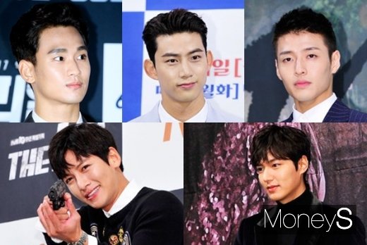 김수현, 옥택연, 강하늘, 이민호, 지창욱.(위부터 시계방향). /사진=임한별 기자