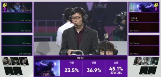 밴픽을 주도하는 이재민 코치. /사진=중계화면 캡쳐