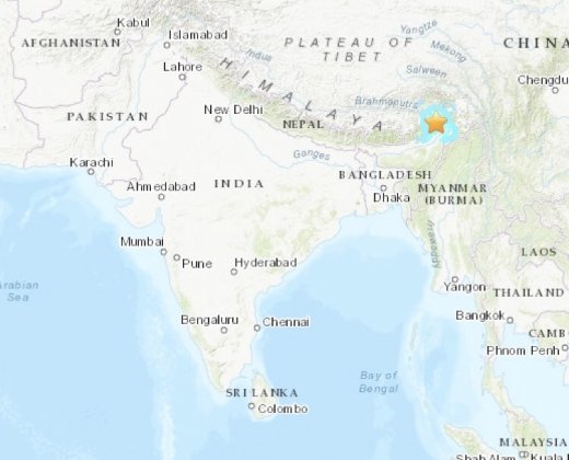 인도 지진. 지진. /사진=미 지질조사국 홈페이지 캡처