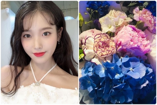 아이유 바닥케이크. /사진=아이유 인스타그램