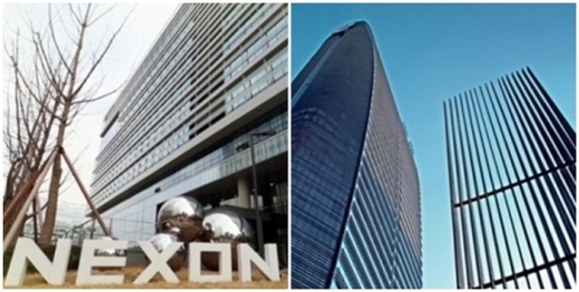 넥슨 판교사옥(왼쪽)과 중국 선전에 위치한 텐센트 사옥. /사진=넥슨, 텐센트 홈페이지