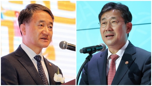 박능후 보건복지부 장관(왼쪽)과 박양우 문화체육관광부 장관. /사진=뉴스1