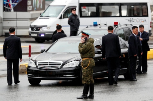 김정은 러시아 방문 당시. /사진=로이터      