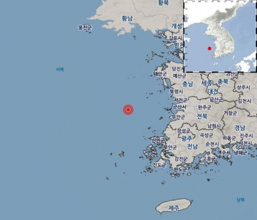 군산 지진./사진=기상청 제공