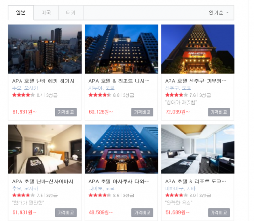 국내 포털사이트에 노출된 아파호텔. /사진=포털 화면 캡처