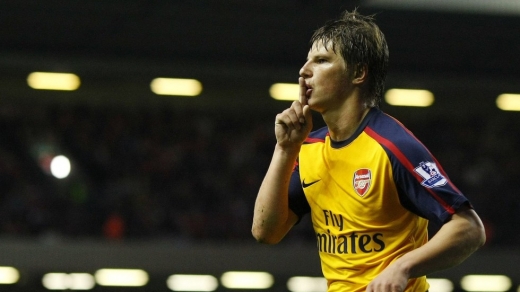 2008-2009시즌 EPL 33라운드 리버풀전에서 홀로 4골을 터뜨리며 최고의 활약을 펼쳤던 안드레이 아르샤빈. /사진=로이터