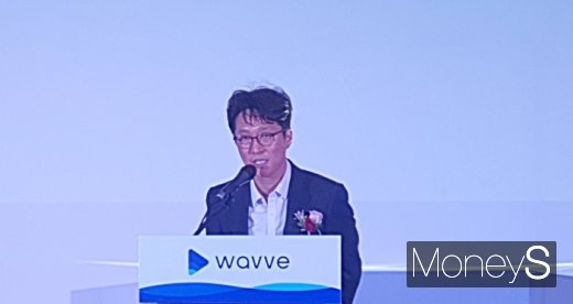 이태현 콘텐츠웨이브 대표가 인사말을 하고 있다. /사진=채성오 기자