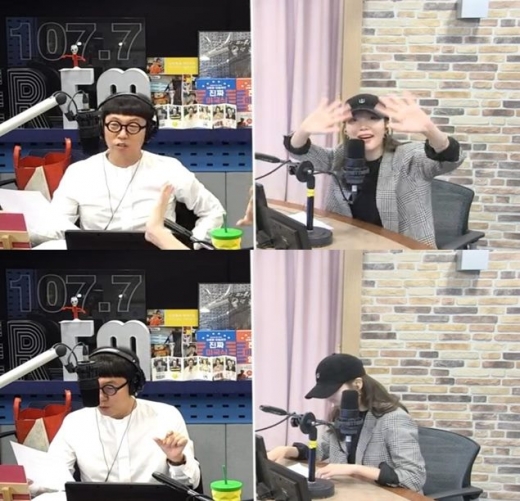 김영철과 이해리. /사진=SBS 보이는라디오 화면 캡처