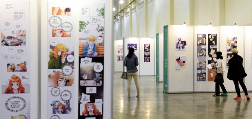 글로벌 웹툰쇼 전시장 풍경. /사진=뉴시스 하경민 기자