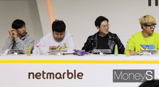 왼쪽부터 박민규(더블비), 김기훈(킹기훈), 김인직(감스트), 장명준(더블비), /사진=채성오 기자