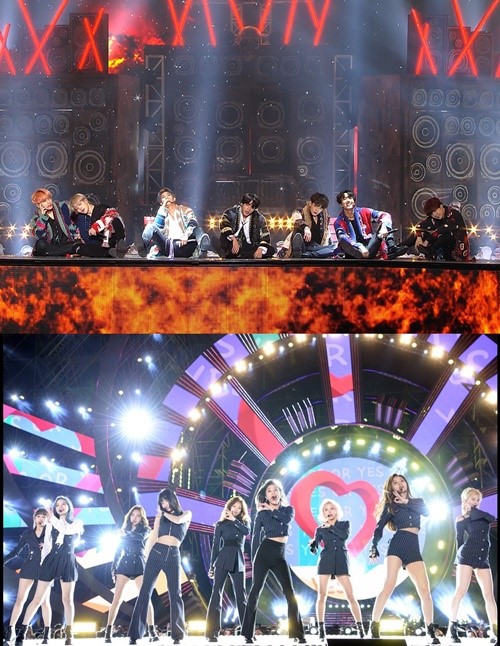 가요대전 출연을 확정한 방탄소년단(위)과 트와이스. /사진=SBS 제공