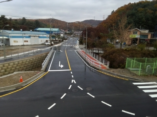개설공사 완료 된 지곡일반산단 진입로 모습. / 사진제공=용인시