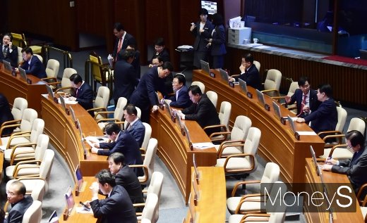 [머니S포토] 한국당, 본회의 안건 모두 필리버스터 신청