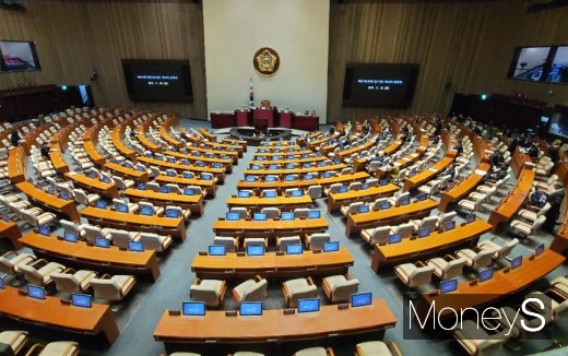 [머니S포토] 한국당 필리버스터 신청, 멈춰 있는 국회 본회의