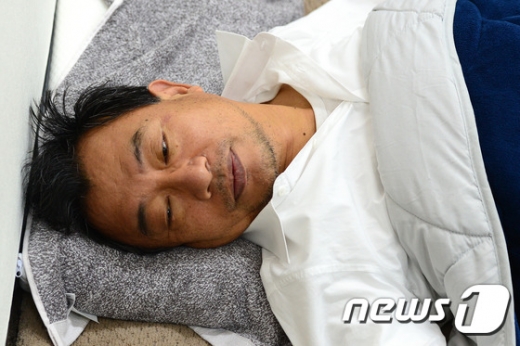 이정현 무소속 의원 단식 당시 모습. /사진=뉴스1  