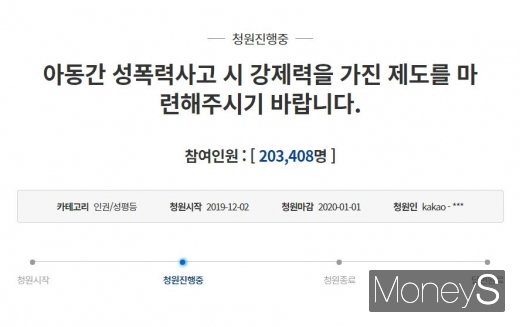 성남 어린이집 사건 관련 청원. /사진=청와대 국민청원 홈페이지 캡처  